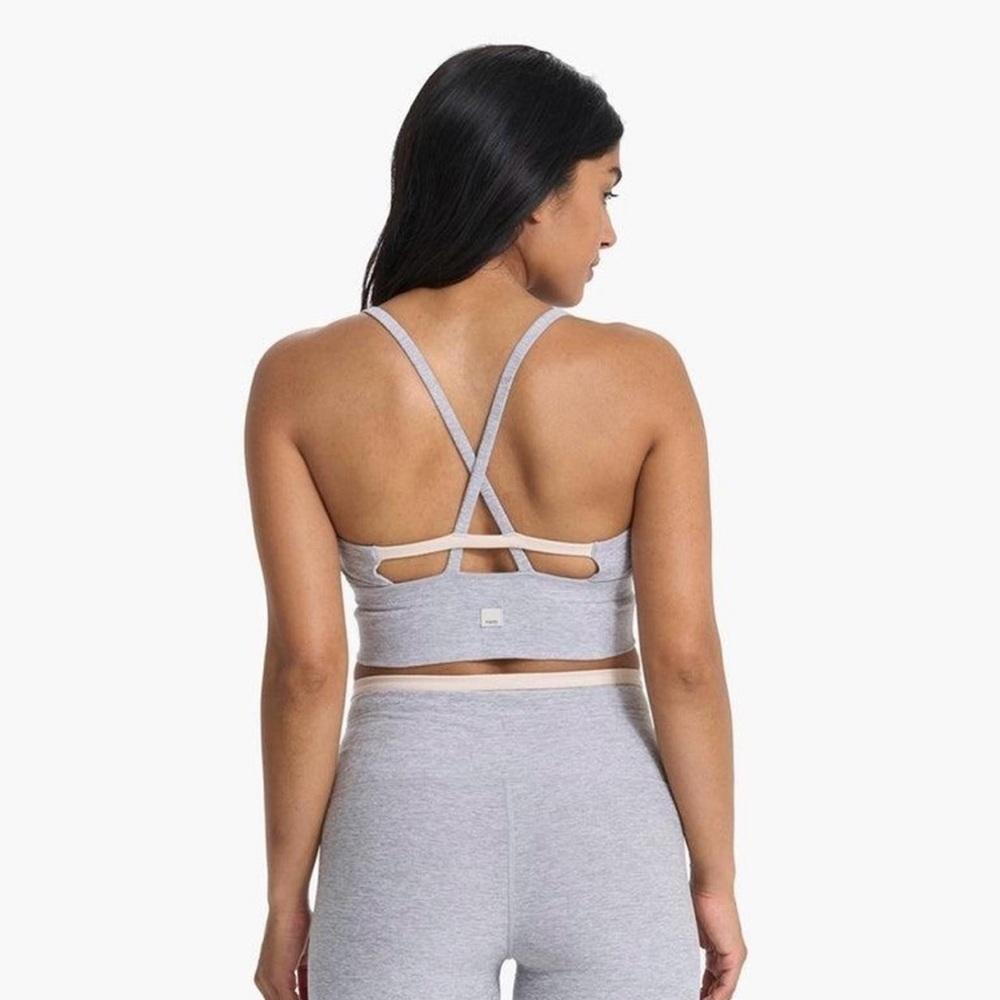 Vuori Light Gray Sports Bra